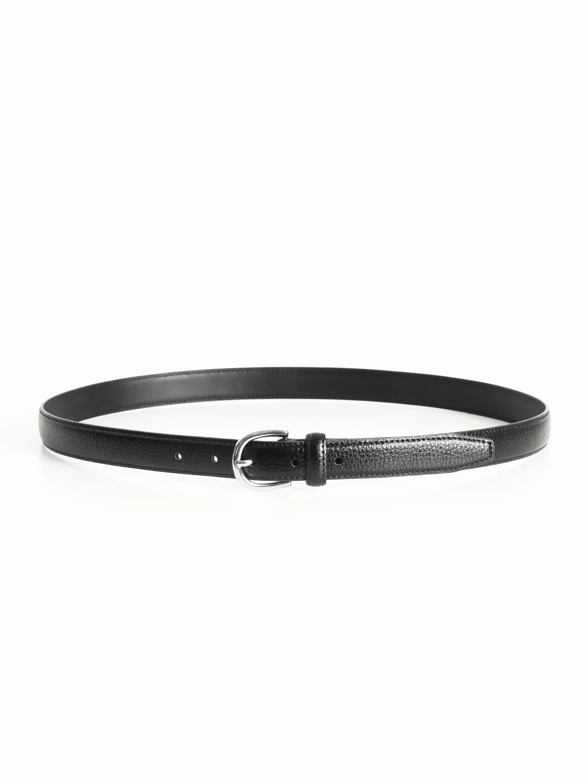 CINTURON ESTRECHO PIEL NEGRO - Image 4